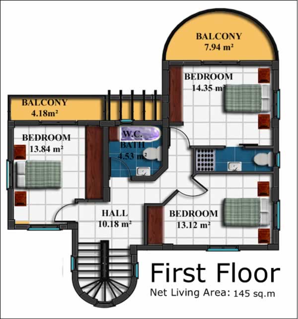 Bahceli Homes - first floor plan 