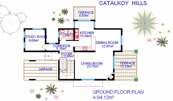 Ctalkoy hills ground floor plan